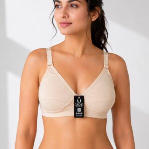 Front view of Orchid Exclusive skin color lawn cotton bra for daily wear
