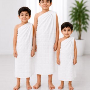 Two-piece soft cotton towel ihram set for kids for Hajj and Umrah by Orchid